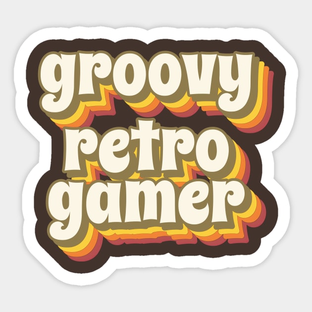 Retro Series - Groovy Retro Gamer Sticker by Neon Abode